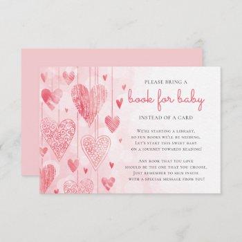 Hearts Sweetheart Shower Book For Baby  Enclosure by celebrateitinvites at Zazzle