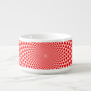 Hearts Symbols Red Mandala Pattern-25870 Bowl