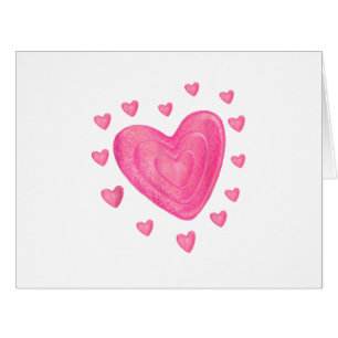 Hearts T Shirt Kids School Valentines Day Girls Bo Cards