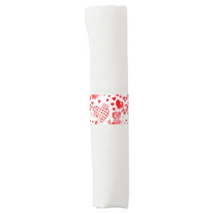 Hearts Tattoo seamless pattern + your ideas Napkin Bands