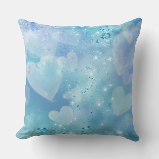 Hearts Throw Pillow (Front)