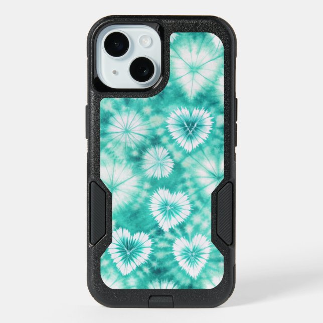 Hearts Tie Dye iPhone 15 Case (Back)
