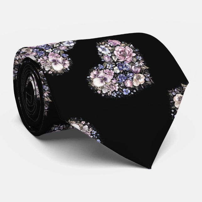 Hearts Tile Neck Tie (Rolled)