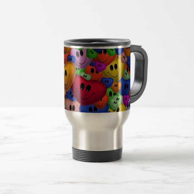 Hearts Travel Mug (Front Right)