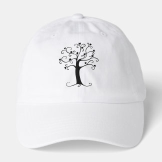 Hearts Tree Black Silhouette You Customize Hat