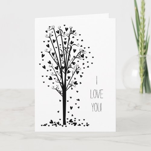 Hearts Tree Card