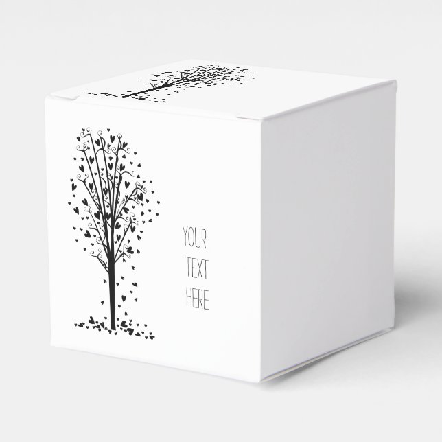 Hearts Tree Favor Boxes (Front Side)