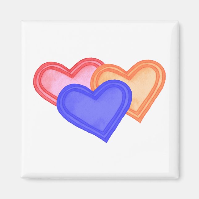 Hearts Trio Magnet (Front)