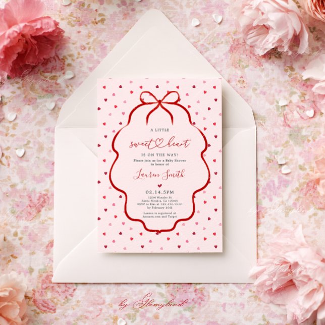 Hearts Valentine Baby Shower Invitation (Creator Uploaded)