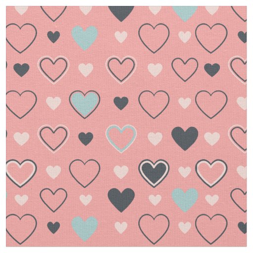 Hearts Valentine Pattern Fabric
