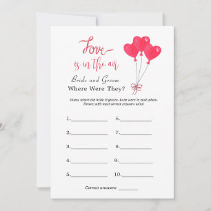 Hearts Valentines Bridal shower game Invitation