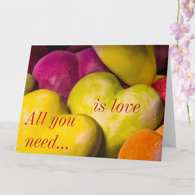 Hearts Valentine's Day Card (Orchid)