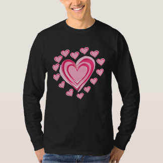 Hearts Valentines Day Girls Boys Kids School T-Shirt