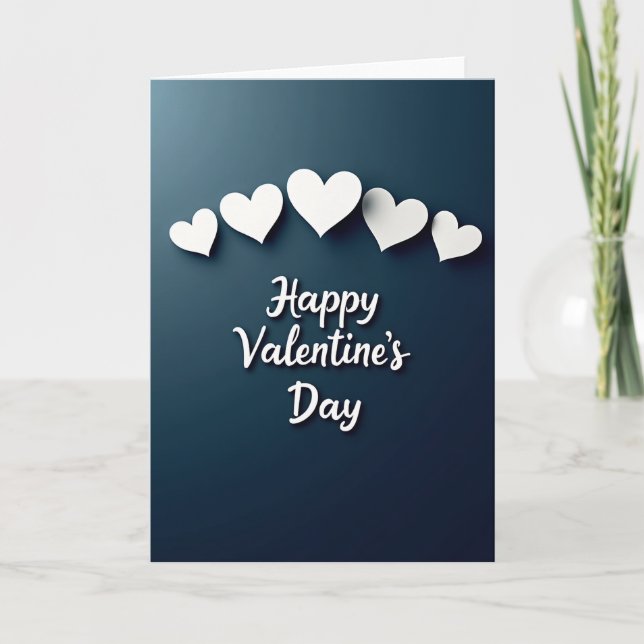 Hearts Valentines Day Greeting Card (Front)