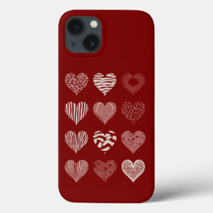 Hearts Valentine's Day Nine Hearts Valentine Love iPhone 13 Case