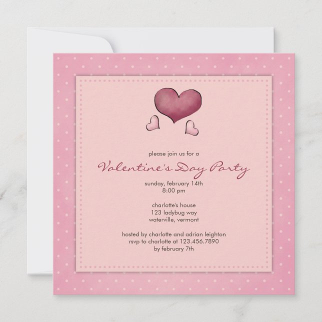 Hearts :: Valentine's Day Party Invitation (Front)
