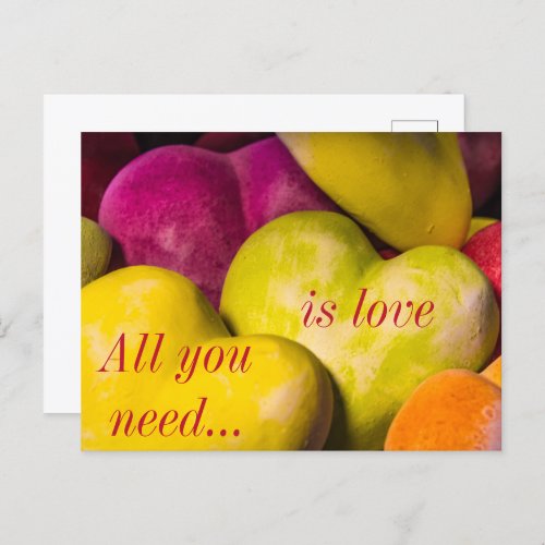 Hearts Valentines Day Postcard