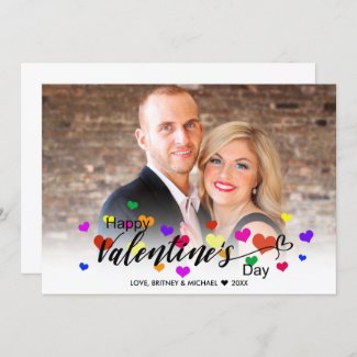 Hearts Valentine's Day Typography Photo Colorful
