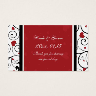 Hearts Valentine's Day Wedding Favor Tags