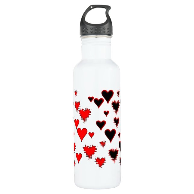 Hearts Water Bottle (Front)