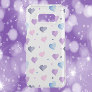 Hearts Watercolor Pink Blue Purple Uncommon Samsung Galaxy S8+ Case