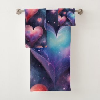 Hearts  Watercolor Valentine  Art 