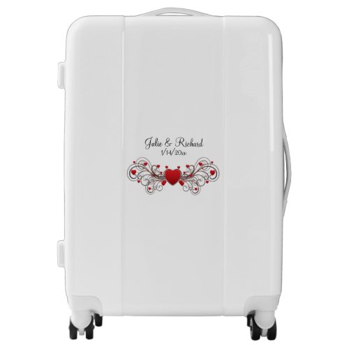 Hearts Wedding Luggage