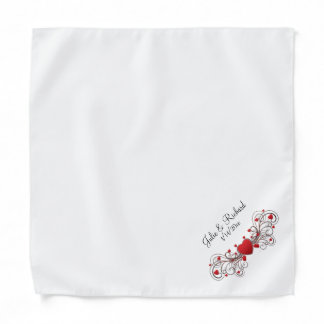 Hearts Wedding Party Gift Bandana
