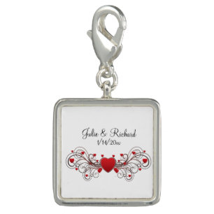 Hearts Wedding Party Gift Charm