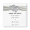 Hearts White Wedding Save The Date Magnet
