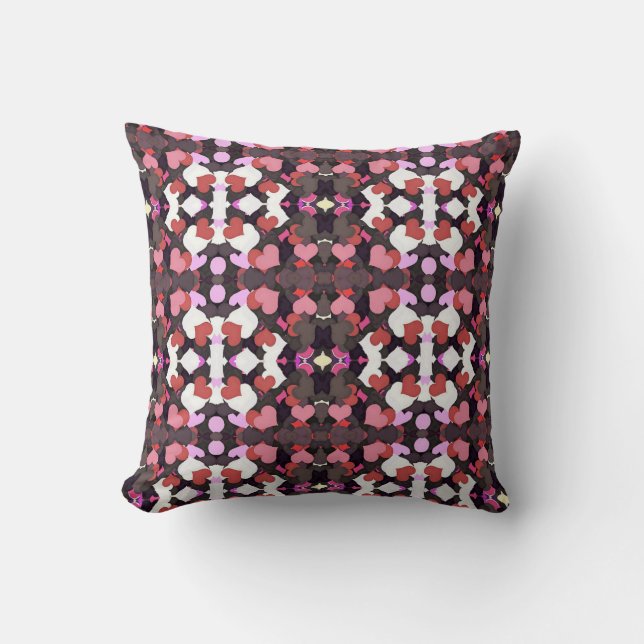 HEARTS WITH LOVE THROW PILLOW (Front)