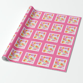 Hearts with Sayings Valentine's Day Wrapping Gift Paper