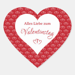 Hearts with Valentine's message - Heart Sticker
