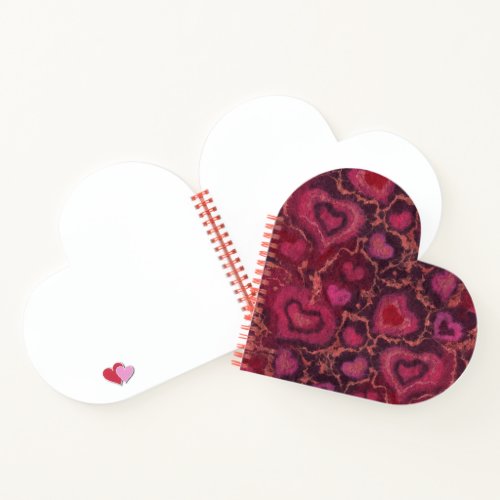 Hearts Wool Texture Romantic Love Valentines Day Notebook