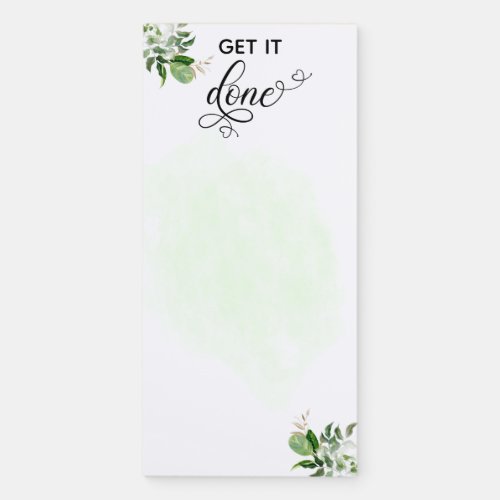  Hearts Words GET IT DONE Greenery Magnetic Notepad