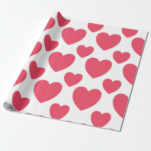 hearts wrapping paper