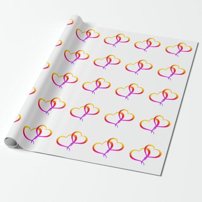 Hearts Wrapping Paper (Unrolled)
