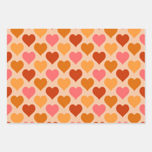 Hearts Wrapping Paper Sheets