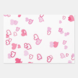 Hearts Wrapping Paper Sheets