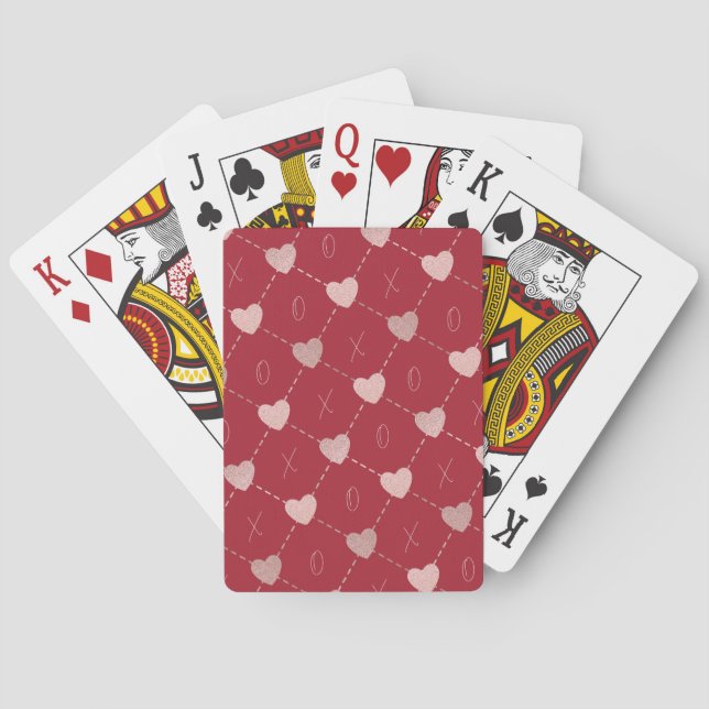 Hearts & X's & O's Playing Cards. Poker Cards (Back)