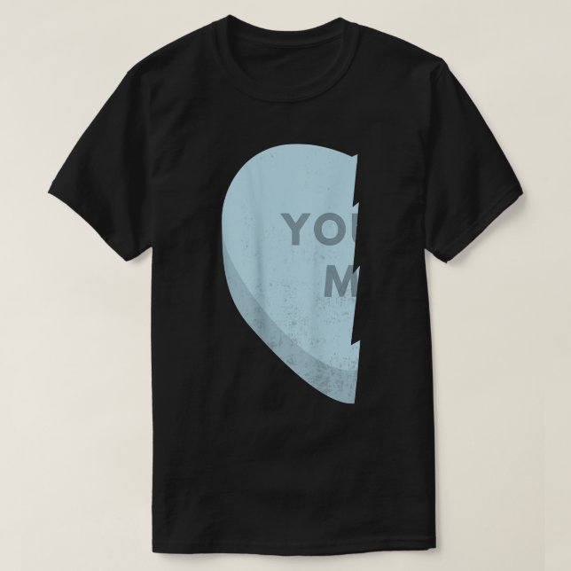 Hearts You & Me T s Matching Bff Outfits Valentine T-Shirt (Design Front)