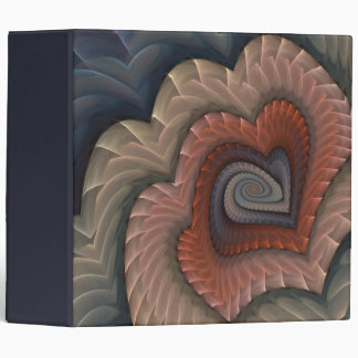 Heartsick Abstract Heart Blue Binder