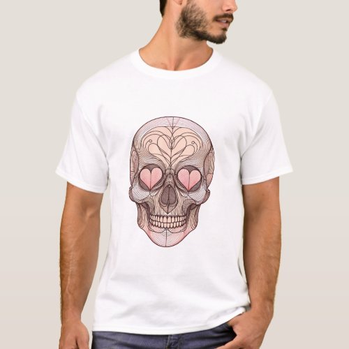 HeartSight Skull  T_Shirt