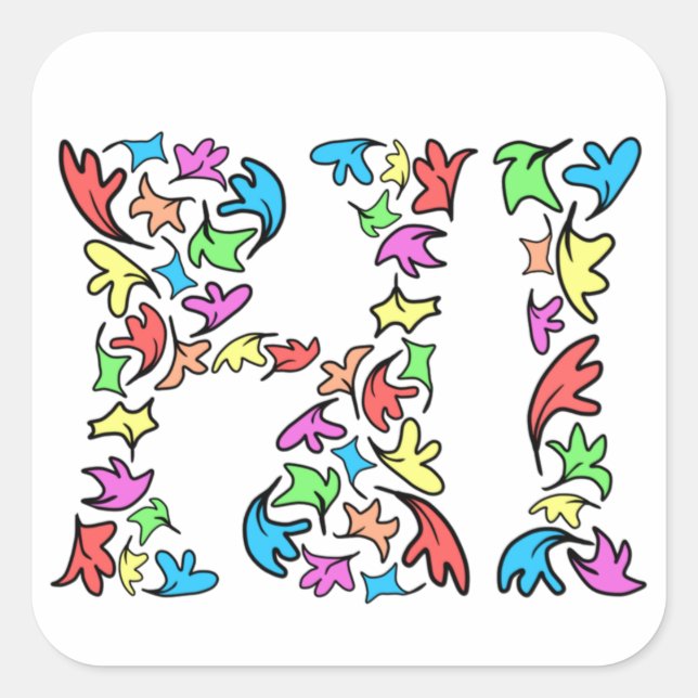 Heartstopper leaves hi design  very attractive  square sticker (Front)