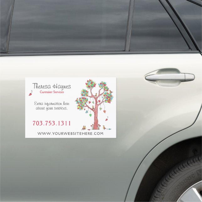 Heartstrings Caregiver Business Car Magnet (In Situ)