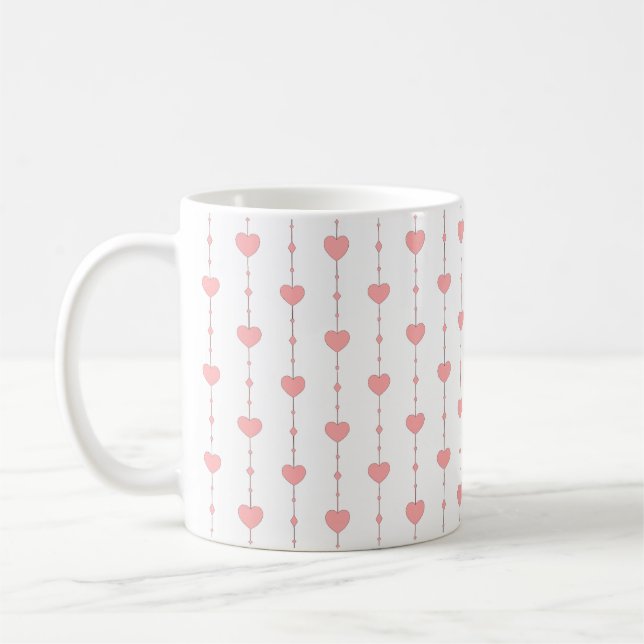 Heartstrings in Pink Coffee Mug (Left)