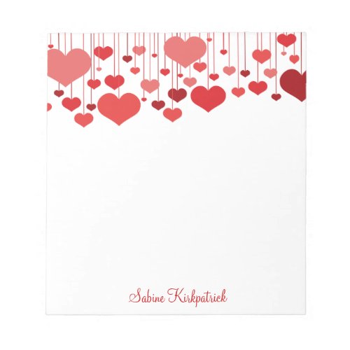 Heartstrings Valentines Notepad