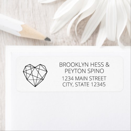 Heartstrings Wedding Address Label