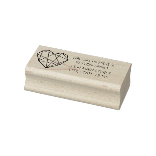 Heartstrings Wedding Address Stamp