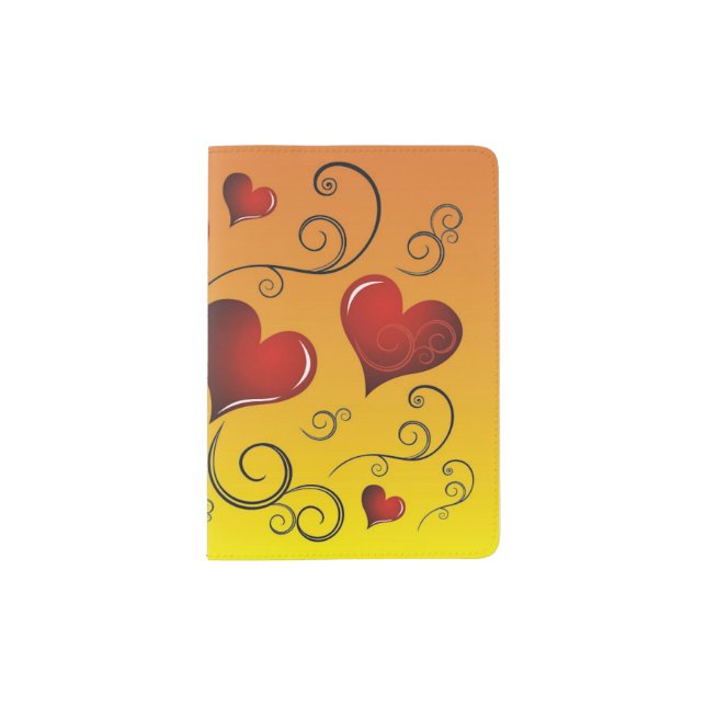 Heartswirls Passport Holder (Front)